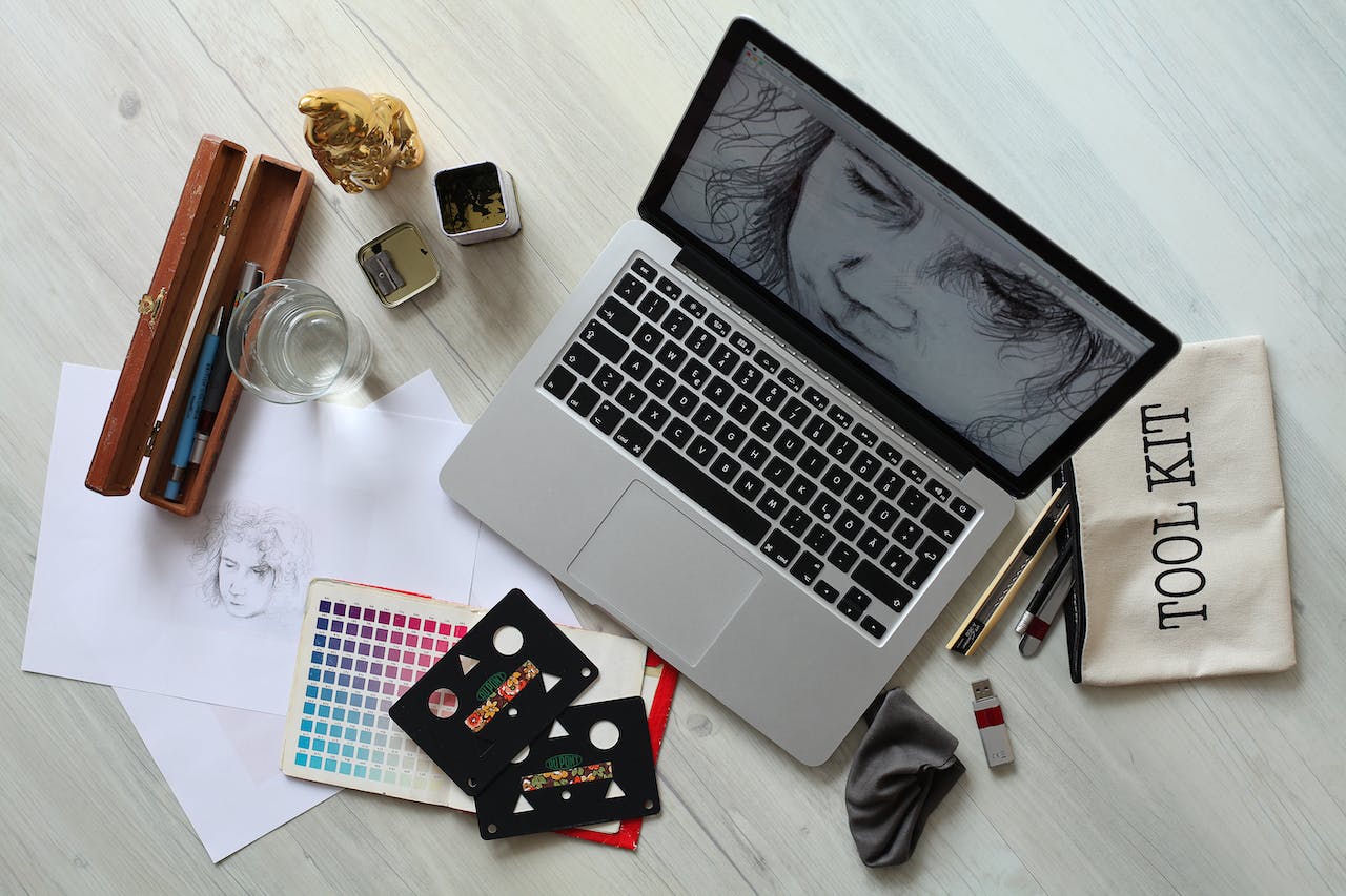 Laptop on a desk